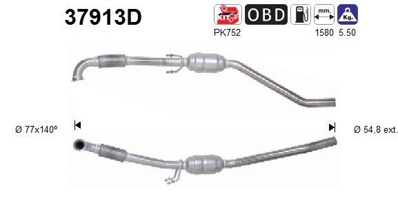 Katalyzátor AS 37913D AS 37913D Katalyzátor Volkswagen MULTIVAN 2009