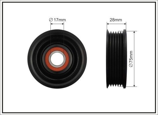 CAFFARO Spännrulle, aggregatrem 381-00 CAFFARO 381-00 Spännrulle Mazda Premacy cp original
