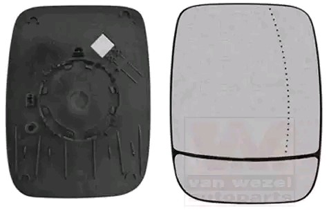 VAN WEZEL Spiegelglas, buitenspiegel 3891832 Fiat PANDA Spiegelglas, buitenspiegel VAN WEZEL 3891832