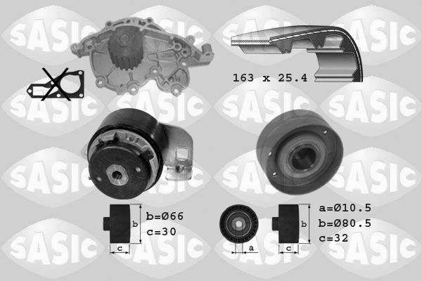 SASIC Wasserpumpe + Zahnriemensatz 3904001 Zahnriemensatz mit Wasserpumpe SASIC Renault SANDERO / STEPWAY 3904001