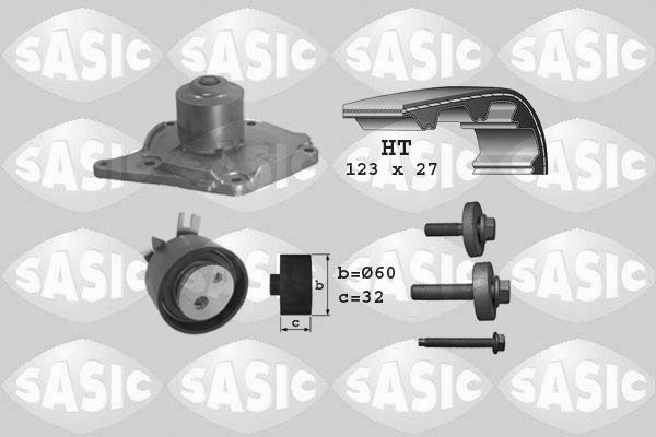 SASIC Wasserpumpe + Zahnriemensatz 3904003 Zahnriemen Kit + Wasserpumpe SASIC Renault SANDERO / STEPWAY 3904003