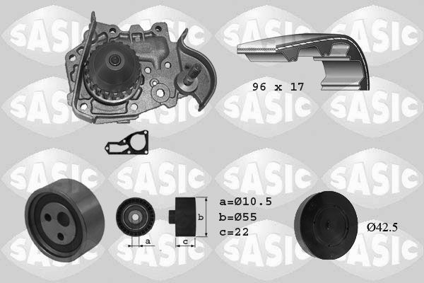 SASIC Wasserpumpe + Zahnriemensatz 3904005 Wasserpumpe + Zahnriemensatz SASIC SANDERO / STEPWAY 3904005 günstig