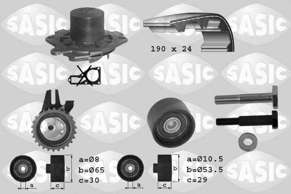 SASIC Wasserpumpe + Zahnriemensatz 3906004 Zahnriemensatz SASIC Fiat PALIO 3906004