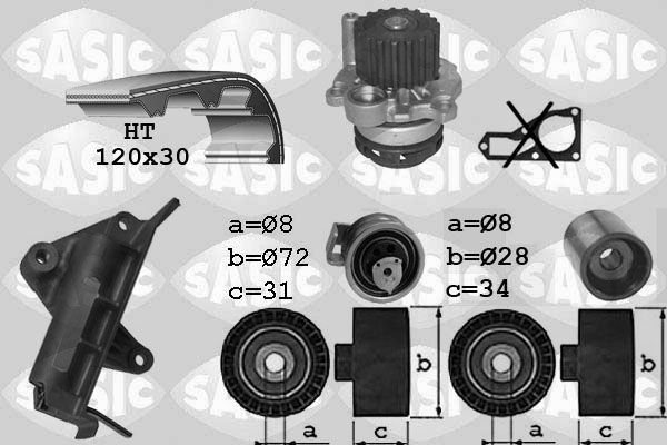 SASIC Wasserpumpe + Zahnriemensatz 3906019 3906019 SASIC VW Zahnriemensatz