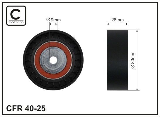 CAFFARO Galet enrouleur de courroie d'accessoire 40-25 40-25 Déviation poulie de guidage BMW Série 4 CAFFARO
