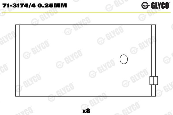 GLYCO Stempelstanglager 71-3174/4 0.25mm GLYCO 71-3174/4 0.25mm Veivlager LAND ROVER 88/109 Mk2 SUV til en fordelagtig pris