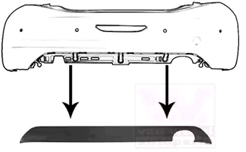 VAN WEZEL Difusor traseiro 4034508 Lip frontal VAN WEZEL Peugeot BOXER 4034508