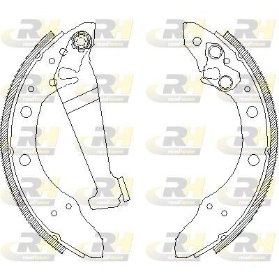 ROADHOUSE Brake Shoe Set 4046.01 4046.01 ROADHOUSE brake shoes VW BEETLE TYPE 1