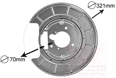VAN WEZEL Bremseskjold 4047373 4047373 Bremseskjold PEUGEOT 3008 VAN WEZEL