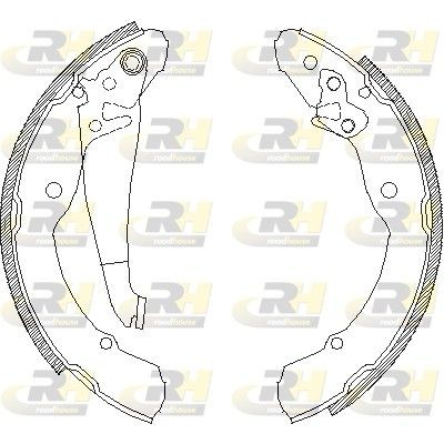 ROADHOUSE Brake Shoe Set 4082.00 4082.00 ROADHOUSE brake shoes for VW BEETLE TYPE 1