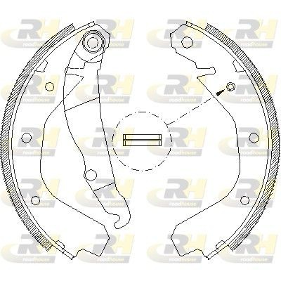 ROADHOUSE Bremsebakkesæt 4088.00 ROADHOUSE 4088.00 Saab 9-5 Stationcar Bremsebakker pris