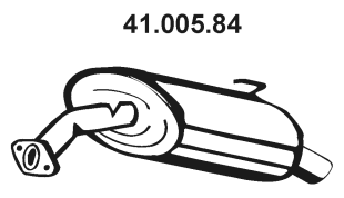 EBERSPÄCHER Bakre eksospotte 41.005.84 41.005.84 Sluttlyddemper HONDA CR-Z EBERSPÄCHER