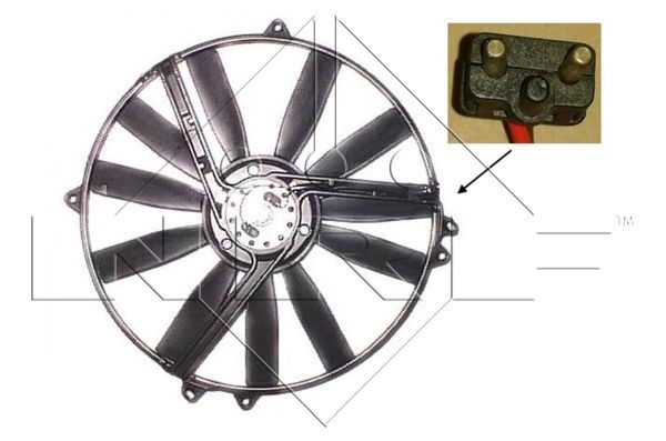 NRF Ventilátor chladenia motora 47300 NRF 47300 originálne Ventilátor chladiča Mercedes Sprinter 3t cena