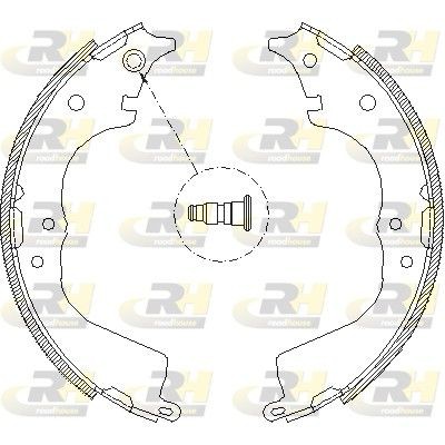 ROADHOUSE Brake Shoe Set 4134.00 4134.00 ROADHOUSE brake shoes for VW BEETLE TYPE 1