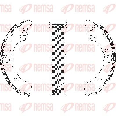 REMSA Sada brzdových čeľustí 4160.01 cena Brzdové čeluste Daihatsu M1 4160.01 REMSA