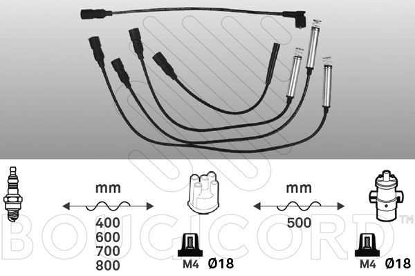 EFI AUTOMOTIVE Tennplugg kabelsett 4164 4164 Pluggledninger EFI AUTOMOTIVE SUZUKI SJ 410