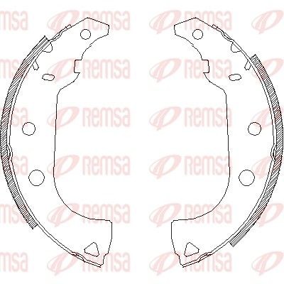 REMSA Brake Shoe Set 4176.00 FIAT GRANDE PUNTO REMSA drum brake 417600