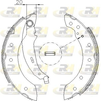ROADHOUSE Remschoenset 4199.01 4199.01 Remschoenen ROADHOUSE RENAULT 19
