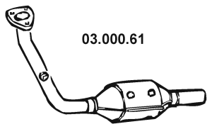 EBERSPÄCHER Katalysator 03.000.61 Fiat SEDICI Autokatalysator EBERSPÄCHER 03.000.61
