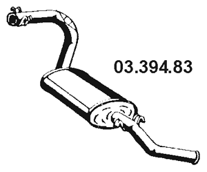 EBERSPÄCHER Takaäänenvaimentaja 03.394.83 03.394.83 EBERSPÄCHER Takaäänenvaimennin CITROЁN C1