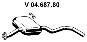 EBERSPÄCHER Panela de escape dianteira 04.687.80 EBERSPÄCHER Panela de escape dianteira FORD 04.687.80