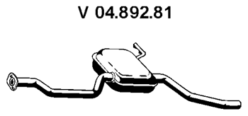 EBERSPÄCHER Panela de escape dianteira 04.892.81 Panela de escape dianteira FORD EBERSPÄCHER 04.892.81