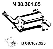 EBERSPÄCHER Marmitta 08.301.85 08.301.85 Marmitta posteriore EBERSPÄCHER SAAB 900 costo
