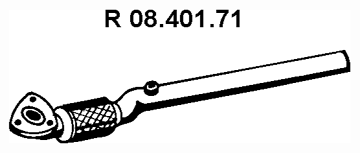 EBERSPÄCHER Σωλήνας εξάτμισης 08.401.71 Σωληνώσεις εξάτμισης BMW EBERSPÄCHER 08.401.71
