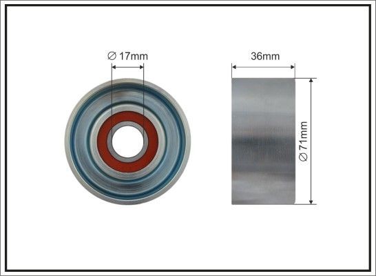 Rolo tensor, correia trapezoidal estriada CAFFARO 429-00 CAFFARO 429-00 Rolo tensor MAZDA 6 2002