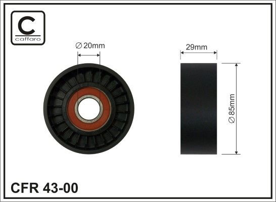 CAFFARO Ohjainrulla, moniurahihna 43-00 CAFFARO 43-00 Chrysler Voyager GS ohjainrulla vaihto hinta