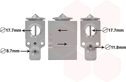 VAN WEZEL Válvula de expansão, ar condicionado 43001488 VAN WEZEL 43001488 originais Válvula de expansão ar condicionado HYUNDAI i40 preço