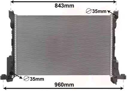 VAN WEZEL Chladič motora 43002624 Chladič motora VAN WEZEL Nissan NP300 PICKUP 43002624