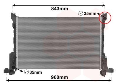 VAN WEZEL Radiateur du moteur 43002625 Radiateur d'eau NISSAN VAN WEZEL 43002625