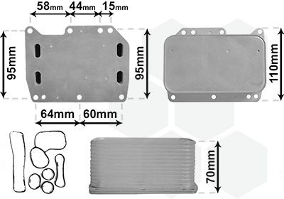 VAN WEZEL Ψυγείο λαδιού, λάδι κινητήρα 43013704 VAN WEZEL 43013704 Ψυγείο λαδιού Opel Movano B Van τιμες