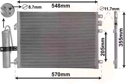VAN WEZEL Kondensator, klimaanlæg 43015275 VAN WEZEL 43015275 AC condenser Renault Clio 2 Van billig