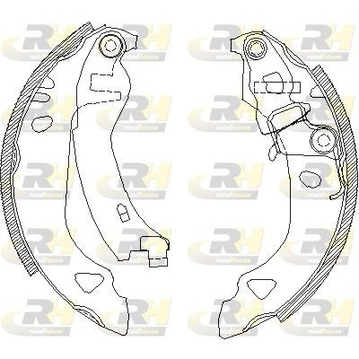 ROADHOUSE Bremsesko sett 4302.00 Bremsesko ROADHOUSE Fiat 500 4302.00