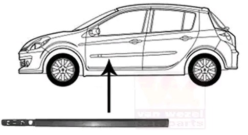 VAN WEZEL Modanatura decorativa / protettiva, Portiera 4331423 VAN WEZEL 4331423 Modanatura portiera Renault 21 L482 originale prezzo