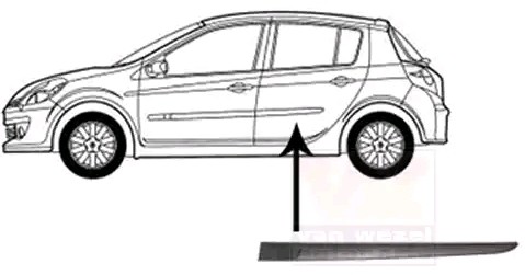 VAN WEZEL Διακοσμητική / προστατευτική λωρίδα, πόρτα 4331425 VAN WEZEL 4331425 Πόρτες Kadjar (HA_, HL_) 2019