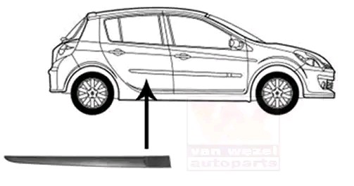 Door molding VAN WEZEL 4331426 VAN WEZEL 4331426 2015 RENAULT TALISMAN door trim replacement