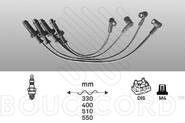 EFI AUTOMOTIVE Augstsprieguma vadu komplekts 4334 Svečvadi AUDI EFI AUTOMOTIVE 4334