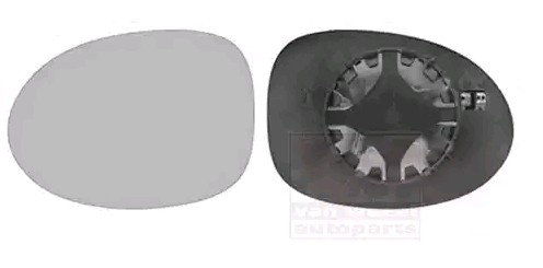 VAN WEZEL Speilglass, ytterspeil 4343837 VAN WEZEL 4343837 originale Sidespeil Renault Twingo 1 Van hva koster
