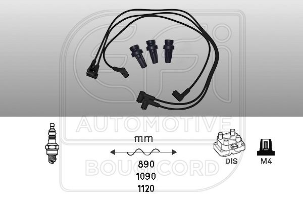EFI AUTOMOTIVE Tændkabelsæt 4344 4344 Tændkabler EFI AUTOMOTIVE RENAULT SANDERO / STEPWAY