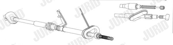 JURID Câble de frein à main 434537J Câble de frein de stationnement HYUNDAI JURID 434537J