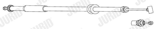 JURID Håndbremsekabel 434539J 434539J Håndbremsen CITROËN BX JURID