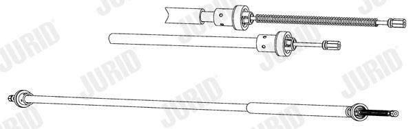 JURID Håndbremsekabel 434541J 434541J Håndbremsen RENAULT LAGUNA JURID