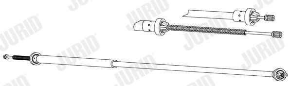 JURID Handbromsvajer 434542J 434542J JURID handbromsvajer Audi A4