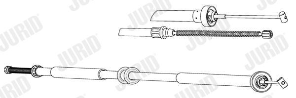 JURID Cabo de aço, travão de estacionamento 434545J 434545J Travão de mão MITSUBISHI LANCER JURID