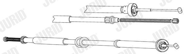JURID Hand brake cable 434546J Ford C-MAX JURID handbrake cable 434546J