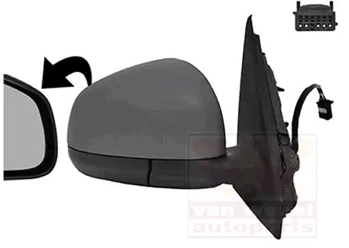 VAN WEZEL Wing mirror 4368808 Smart 452 Side mirrors 4368808 VAN WEZEL