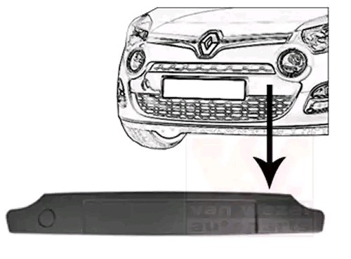 VAN WEZEL Övertäck, stötfångare 4372580 VAN WEZEL 4372580 Stötfångarlist Renault Scénic IV original